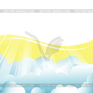 Background with clouds - vector clip art