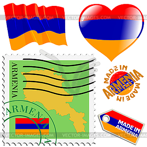 National colours of Armenia - vector image