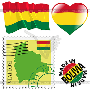 National colours of Bolivia - vector clipart