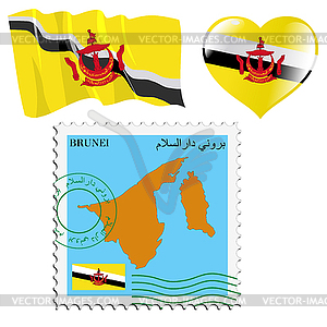 National colours of Brunei - color vector clipart