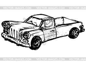 Retro car - vector clip art