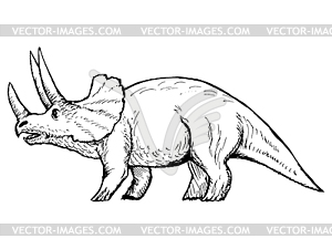 Triceratops - vector clip art