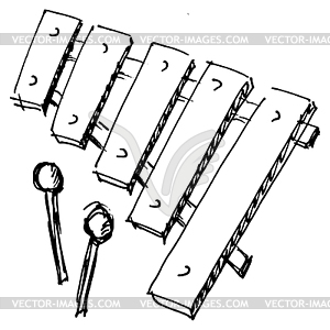 Xylophone - vector image