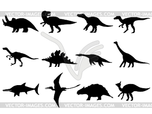 Set of different dinosaurs - vector clipart