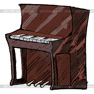 Клавиши пианино - рисунок в векторе