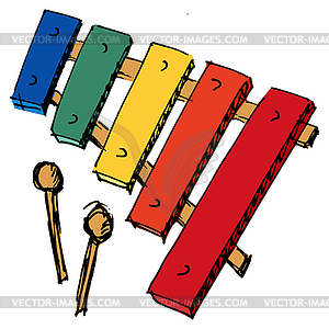 Xylophone - vector image