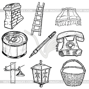 Set of home related - vector clipart