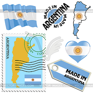 National colours of Argentina - vector image