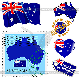 National colours of Australia - vector clip art