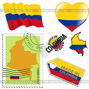 National colours of Colombia - vector image