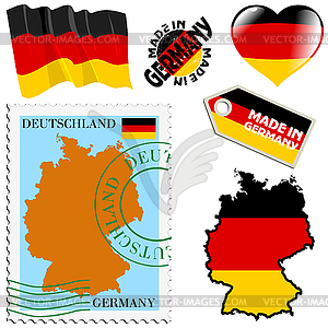 National colours of Germany - vector clip art