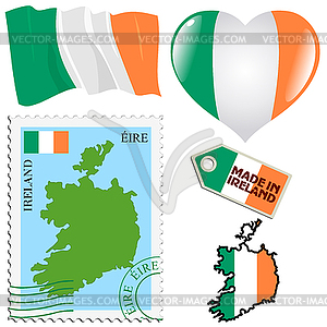 National colours of Ireland - vector EPS clipart