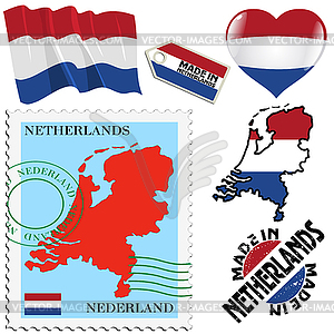 National colours of Netherlands - vector image