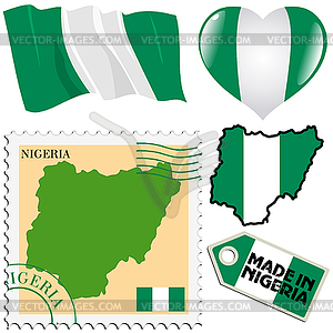 National colours of Nigeria - vector clipart