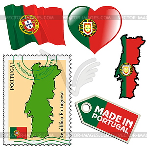 National colours of Portugal - vector image