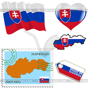 National colours of Slovakia - vector image