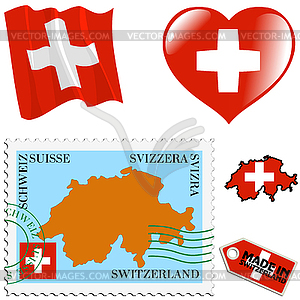 National colours of Switzerland - vector image