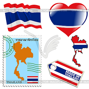 National colours of Thailand - royalty-free vector image