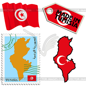 National colours of Tunisia - vector image