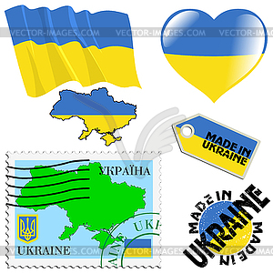 National colours of Ukraine - vector image