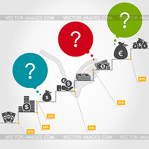 Business ladder - vector clipart