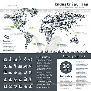 Промышленные карты - векторный клипарт