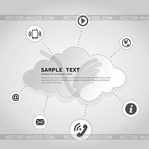 Business cloud - vector EPS clipart