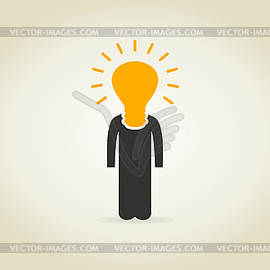 Person bulb - vector clip art