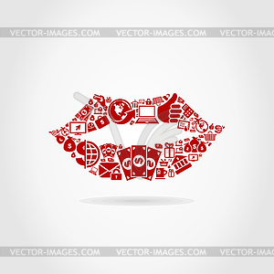 Business lip - vector clipart