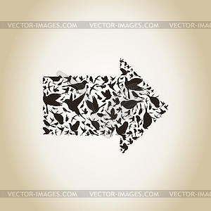Bird arrow - vector clip art