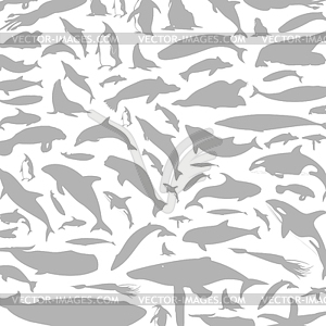 Dolphin background - vector clipart