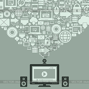 Computer - vector clip art
