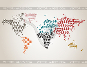 Person map - vector clip art