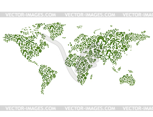 Дерево карте - изображение в векторе / векторный клипарт