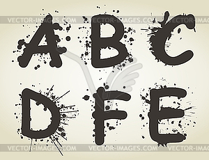 Alphabet blot - vector clipart