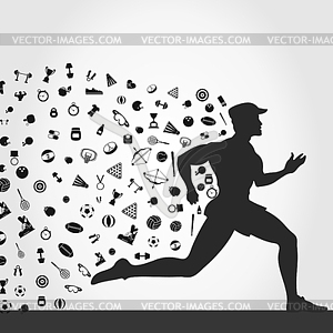 Runner sports - vector image