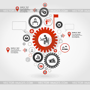 Business gear wheel - vector image