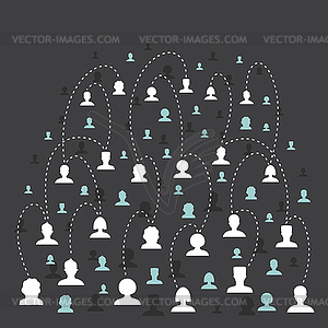 Social network - vector clip art