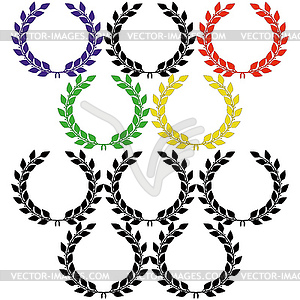 Olympic laurel wreaths - vector image