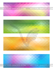 Mosaic banner set - vector clip art