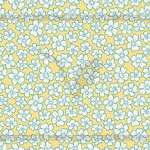 Cute flowers seamless - vector clipart