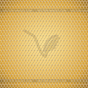 Golden honeycomb texture - vector clip art