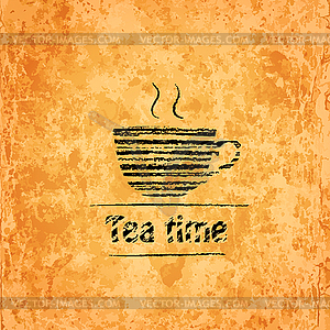 Tea time background - vector clip art