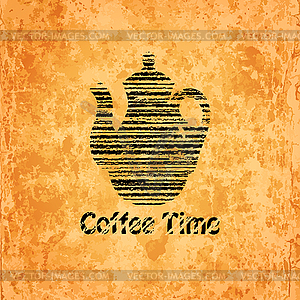 Coffee time background - vector clip art