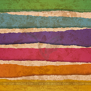 Old torn paper set - vector image