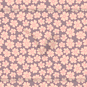 Cute flowers seamless - vector clipart