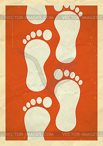 Footprints concept - vector clipart