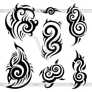 Tribal tattoo set - vector image