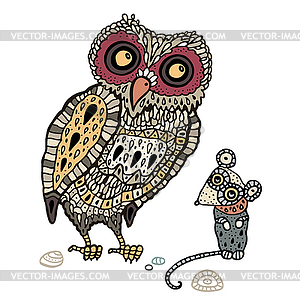 Owl. Decorative  - vector clipart