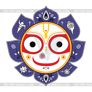 Jagannath. Indian God of Universe - vector image